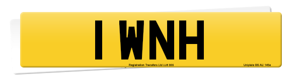 Registration number 1 WNH